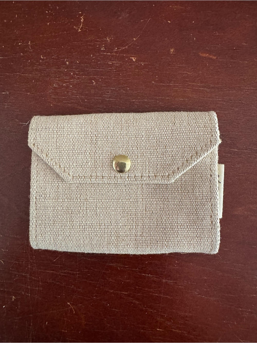 Sezane jute cotton card holder case wallet